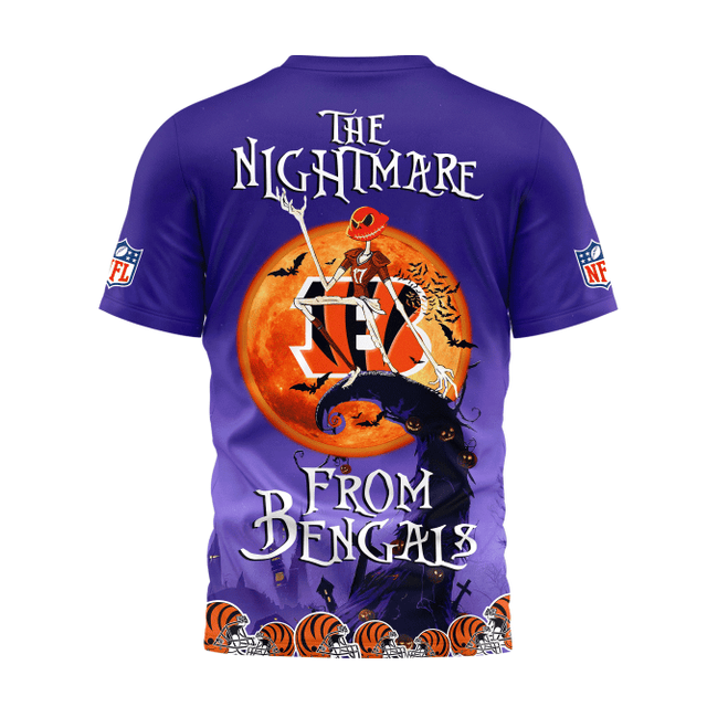 [SPECIAL OFFER] NEW CUSTOMIZED NFL16 CCB CINCINNATI BENGALS HALLOWEEN THE NIGHTMARE APPAREL