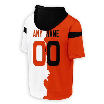 LIMITED EDITION - NEW CUSTOMIZED NFL16 CCB CINCINNATI BENGALS SHORT SLEEVE HOODIE T-SHIRT
