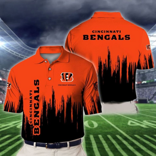 LIMITED EDITION - NEW CUSTOMIZED NFL16 CCB CINCINNATI BENGALS POLO SHIRT