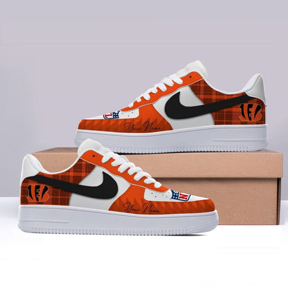 [SPECIAL OFFER] NEW CUSTOMIZED NFL16 CCB CINCINNATI BENGALS AF1 SHOES