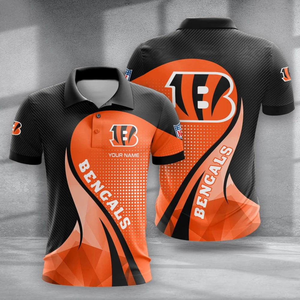 LIMITED EDITION - NEW CUSTOMIZED NFL16 CCB CINCINNATI BENGALS POLO, T-SHIRT & SHORT PANTS SET
