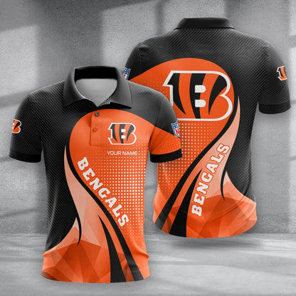LIMITED EDITION - NEW CUSTOMIZED NFL16 CCB CINCINNATI BENGALS POLO, T-SHIRT & SHORT PANTS SET