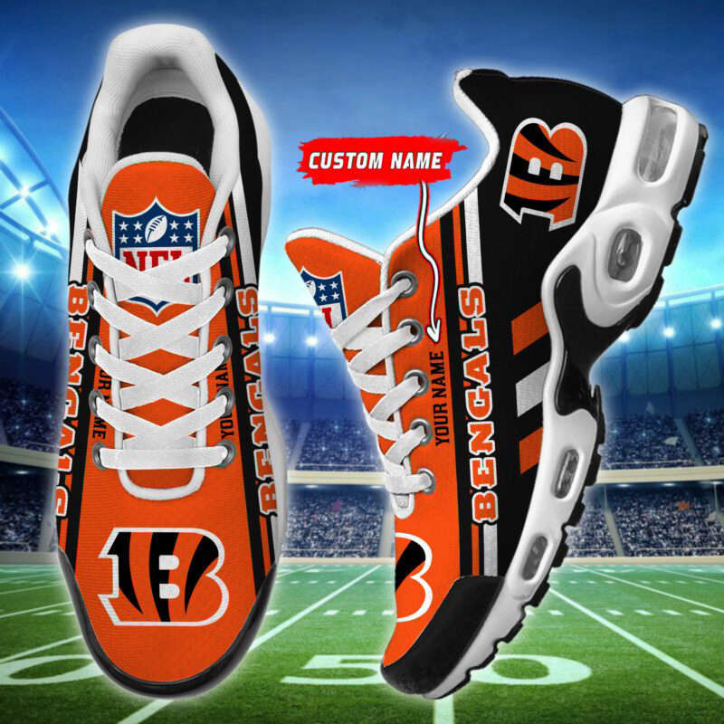 LIMITED EDITION - NEW CUSTOMIZED NFL16 CCB CINCINNATI BENGALS AIR MAX PLUS SNEAKERS
