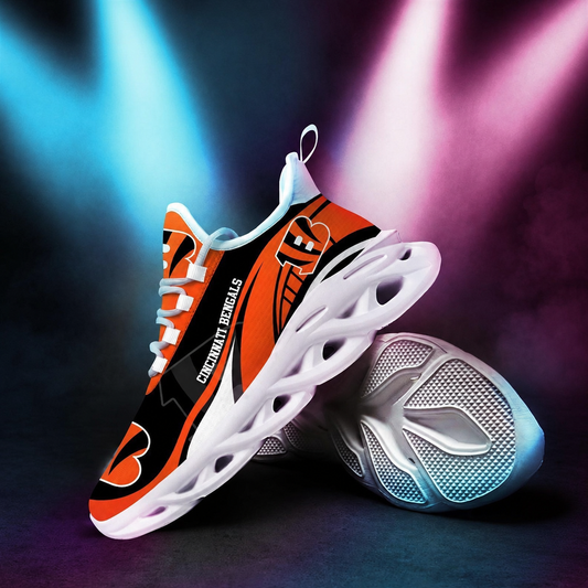 LIMITED EDITION - NEW CUSTOMIZED NFL16 CCB CINCINNATI BENGALS UNISEX MAX SOUL SHOES