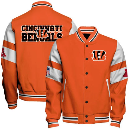 LIMITED EDITION - NEW CUSTOMIZED NFL16 CCB CINCINNATI BENGALS SATIN VARSITY & BASEBALL JACKET