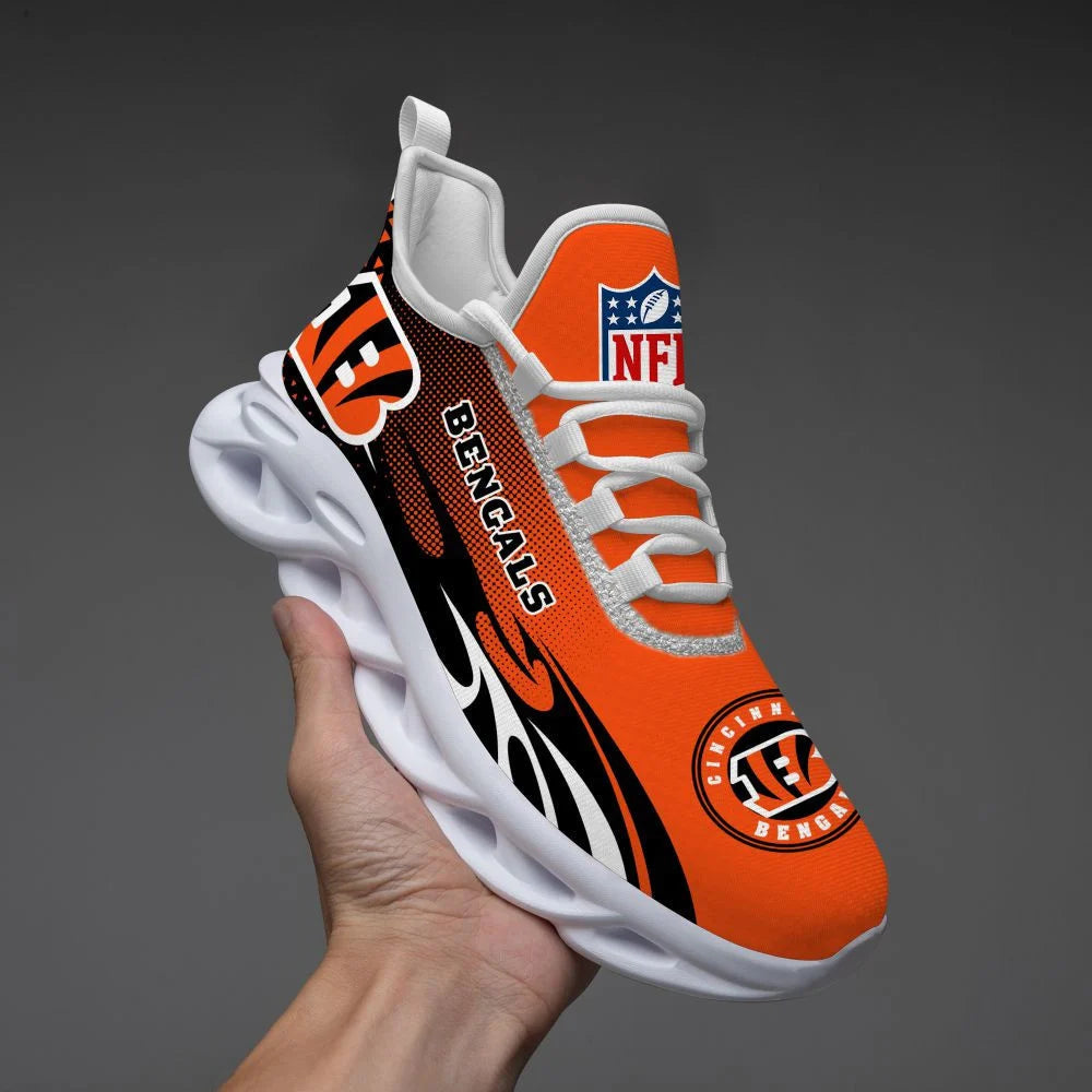LIMITED EDITION - NEW CUSTOMIZED NFL16 CCB CINCINNATI BENGALS UNISEX MAX SOUL SHOES