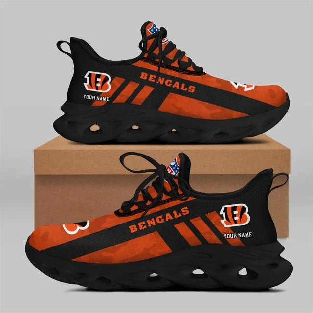 LIMITED EDITION - NEW CUSTOMIZED NFL16 CCB CINCINNATI BENGALS UNISEX MAX SOUL SHOES
