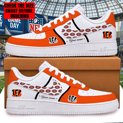 LIMITED EDITION - NEW CUSTOMIZED NFL16 CCB CINCINNATI BENGALS AF1 SHOES