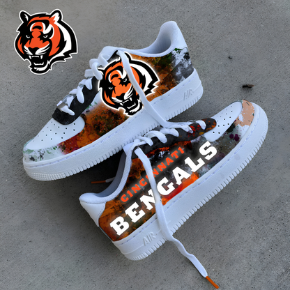 [SPECIAL OFFER] NEW CUSTOMIZED NFL16 CCB CINCINNATI BENGALS AF1 SNEAKERS