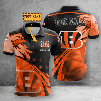 LIMITED EDITION - NEW CUSTOMIZED NFL16 CCB CINCINNATI BENGALS POLO SHIRT
