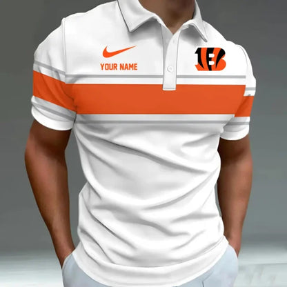 [SPECIAL OFFER] NEW CUSTOMIZED NFL16 CCB CINCINNATI BENGALS POLO SHIRT