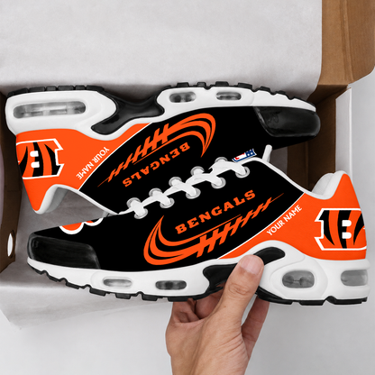 LIMITED EDITION - NEW CUSTOMIZED NFL16 CCB CINCINNATI BENGALS AIR MAX PLUS SNEAKERS