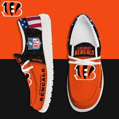 LIMITED EDITION - NEW CUSTOMIZED NFL16 CCB CINCINNATI BENGALS LOAFER SHOES
