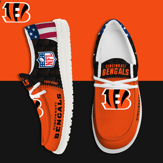 LIMITED EDITION - NEW CUSTOMIZED NFL16 CCB CINCINNATI BENGALS LOAFER SHOES