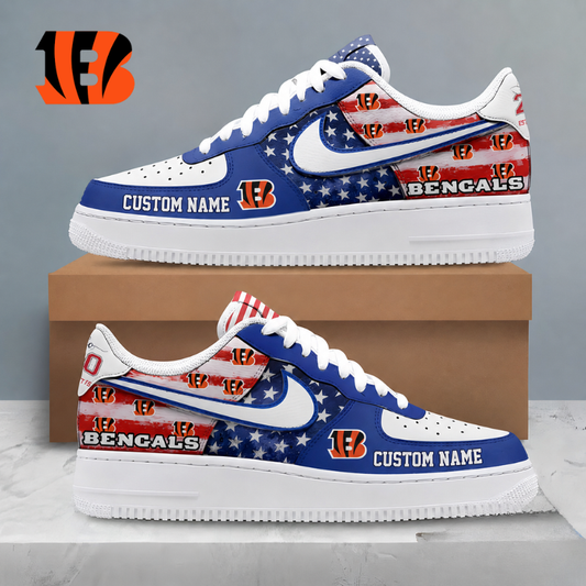 [SPECIAL OFFER] NEW CUSTOMIZED NFL16 CCB CINCINNATI BENGALS AF1 SHOES