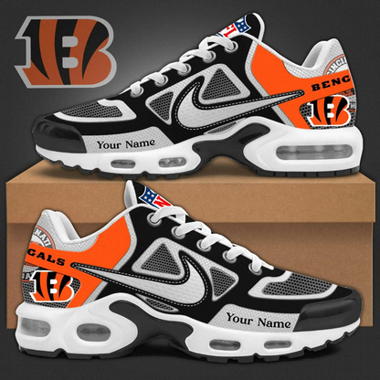 LIMITED EDITION - NEW CUSTOMIZED NFL16 CCB CINCINNATI BENGALS UNISEX AIR MAX PLUS SNEAKERS