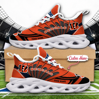 LIMITED EDITION - NEW CUSTOMIZED NFL16 CCB CINCINNATI BENGALS UNISEX CLUNKY SNEAKERS