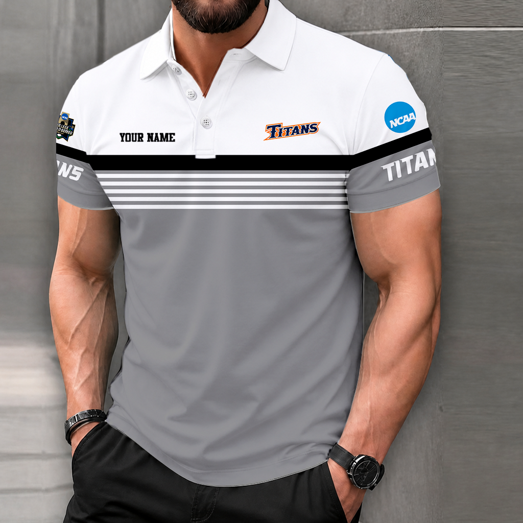 LIMITED EDITION - NEW CUSTOMIZED NCAA CWS16 CFT CAL STATE FULLERTON TITANS POLO SHIRT