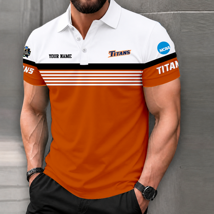 LIMITED EDITION - NEW CUSTOMIZED NCAA CWS16 CFT CAL STATE FULLERTON TITANS POLO SHIRT
