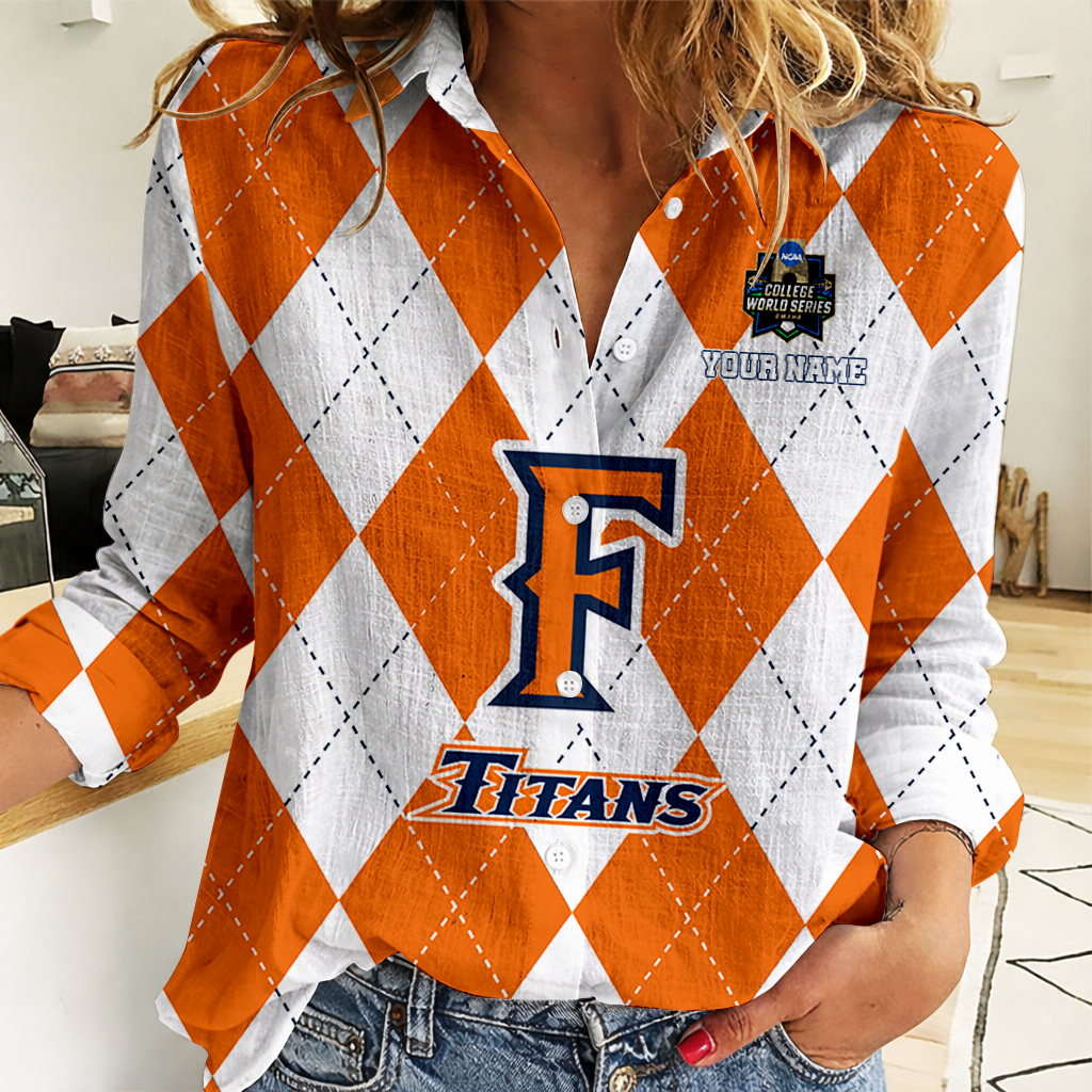 LIMITED DROP - NEW CUSTOMIZED | NCAA CWS16 CFT CS FULLERTON TITANS WOMEN CASUAL SHIRT FOR FAN