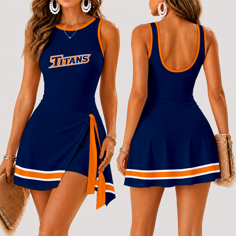 [FAN FAVORITE] NEW CUSTOMIZED NCAA CWS16 CFT CAL STATE FULLERTON TITANS WOMEN'S SUMMER SKORT DRESS