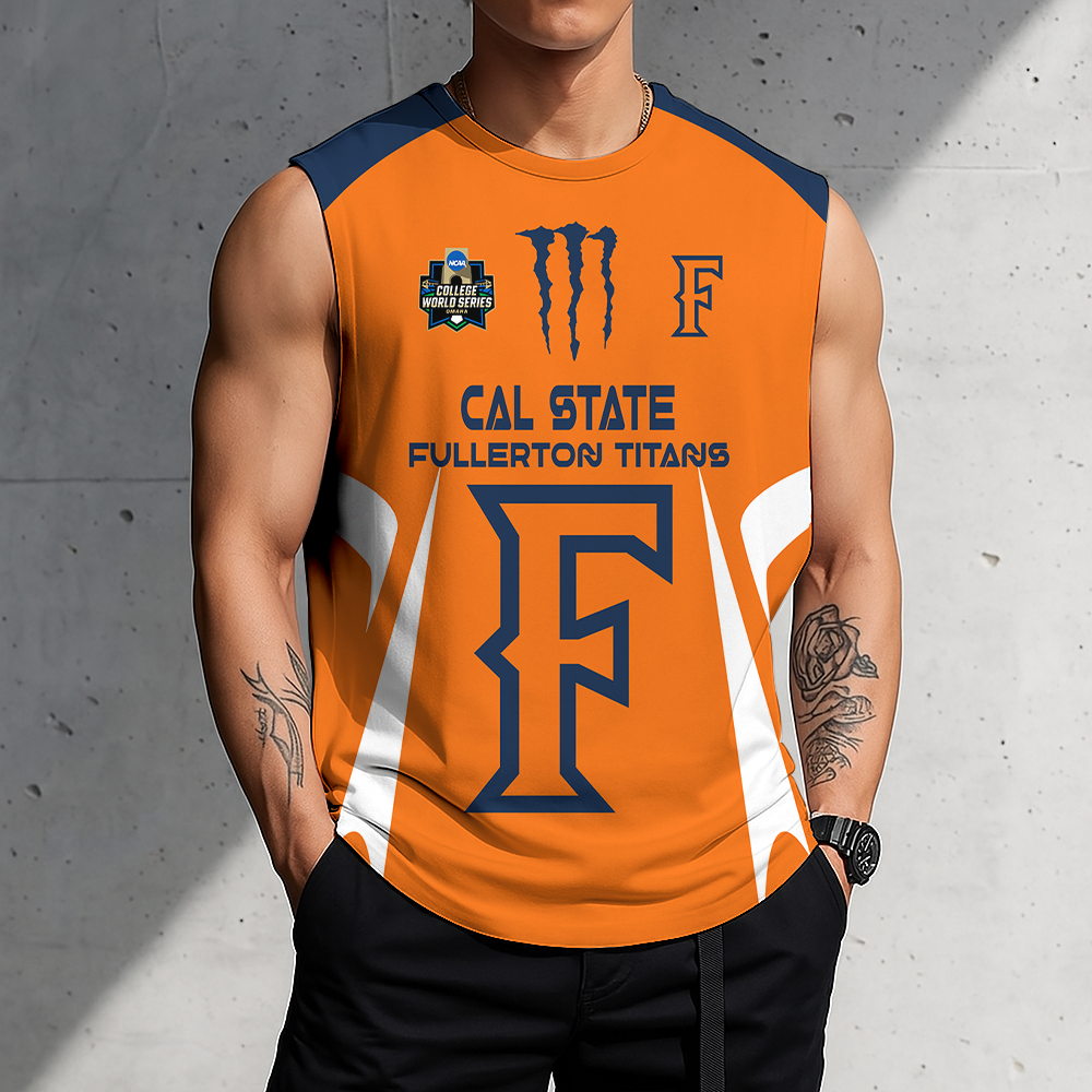 LIMITED DROP - NEW CUSTOMIZED | NCAA CWS16 CFT CS FULLERTON TITANS MEN'S GYM SHIRT