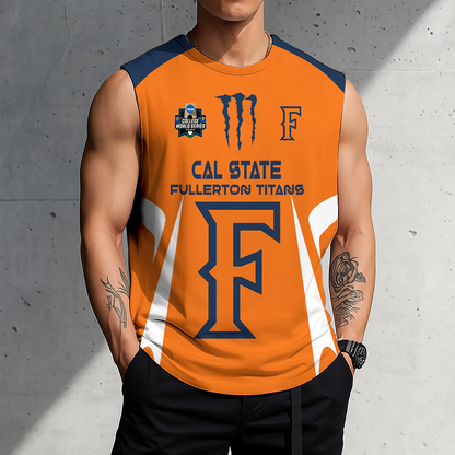 LIMITED DROP - NEW CUSTOMIZED | NCAA CWS16 CFT CS FULLERTON TITANS MEN'S GYM SHIRT