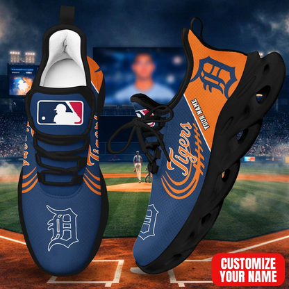 LIMITED EDITION - NEW CUSTOMIZED MLB16 DTS DETROIT TIGERS PREMIUM CLUNKY SNEAKERS