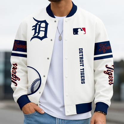 LIMITED EDITION - NEW CUSTOMIZED MLB16 DTS DETROIT TIGERS BASEBALL JACKET, SATIN VARSITY JACKET