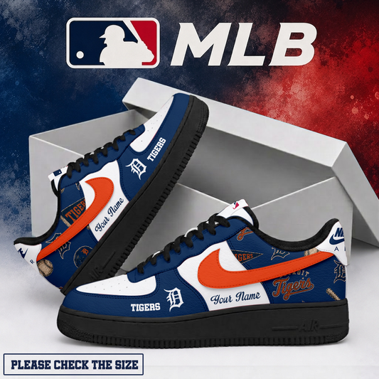 LIMITED EDITION - NEW CUSTOMIZED MLB16 DTS DETROIT TIGERS AF1 SHOES