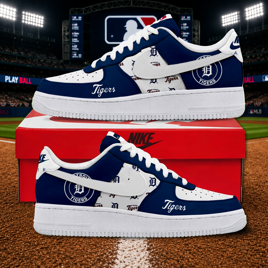 LIMITED EDITION - NEW CUSTOMIZED MLB16 DTS DETROIT TIGERS AF1 SHOES