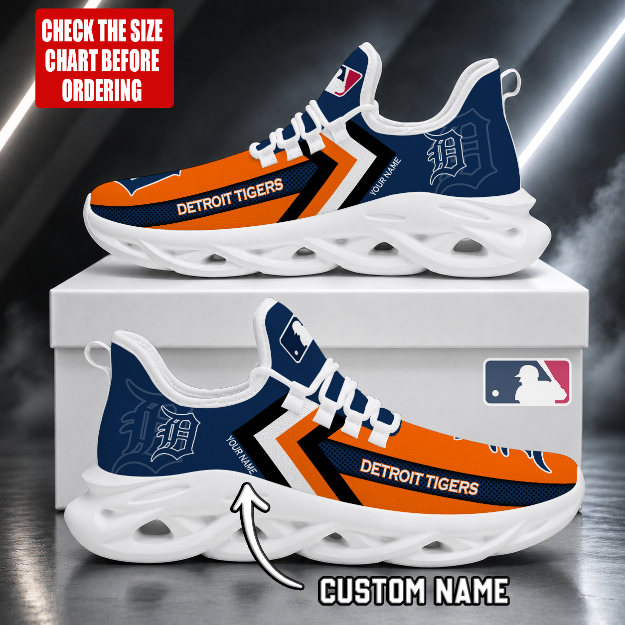 LIMITED EDITION - NEW CUSTOMIZED MLB16 DTS DETROIT TIGERS MAX SOUL SHOES
