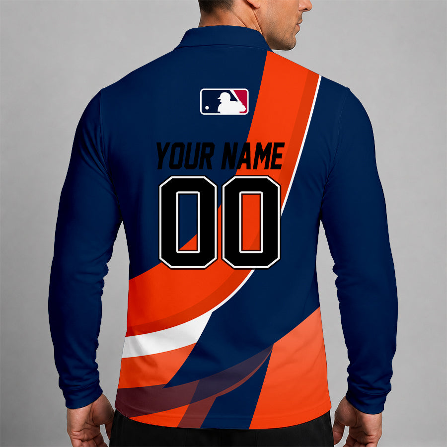 [FLASH SALE] NEW CUSTOMIZED MLB16 DTS DETROIT TIGERS MEN'S LONG SLEEVE POLO