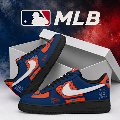 LIMITED EDITION - NEW CUSTOMIZED MLB16 DTS DETROIT TIGERS AF1 SHOES
