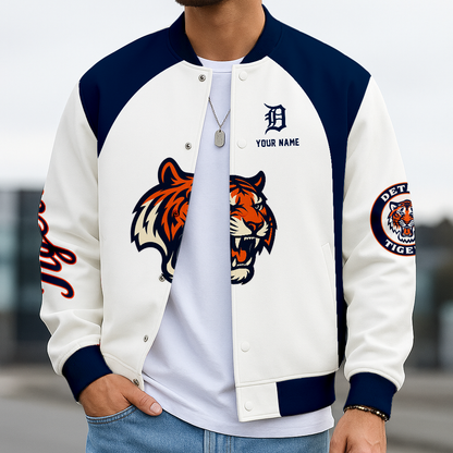 LIMITED EDITION - NEW CUSTOMIZED MLB16 DTS DETROIT TIGERS BASEBALL JACKET, SATIN VARSITY JACKET