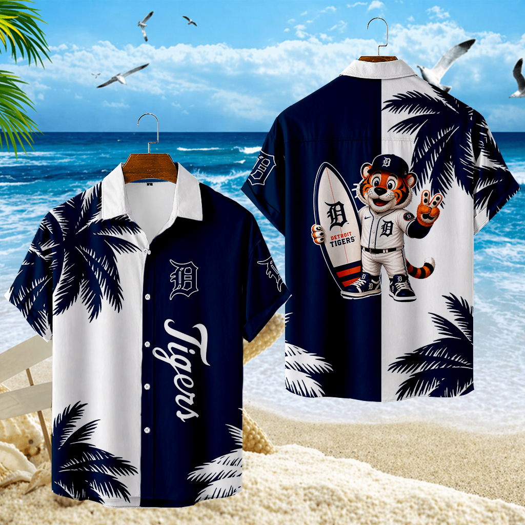 LIMITED EDITION - NEW CUSTOMIZED MLB16 DTS DETROIT TIGERS UNISEX HAWAIIAN SHIRT