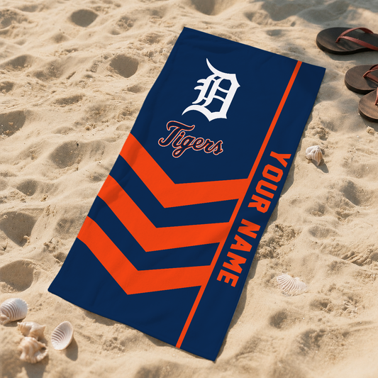 LIMITED EDITION - NEW CUSTOMIZED MLB16 DTS DETROIT TIGERS BEACH TOWEL FOR FAN