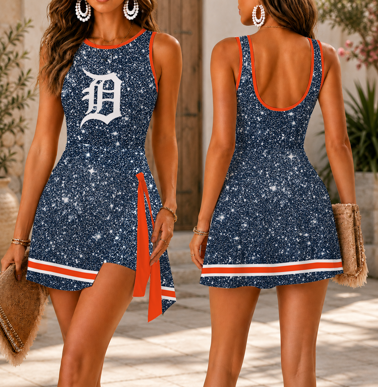 LIMITED EDITION - NEW CUSTOMIZED MLB16 DTS DETROIT TIGERS WOMEN'S SUMMER SKORT DRESS