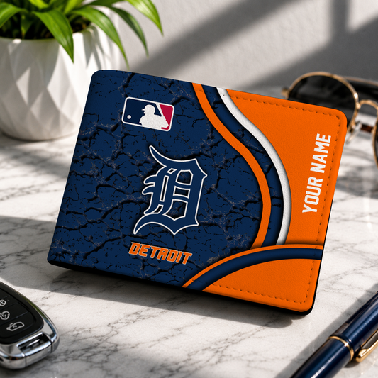 LIMITED EDITION - NEW CUSTOMIZED MLB16 DTS DETROIT TIGERS LEATHER WALLET