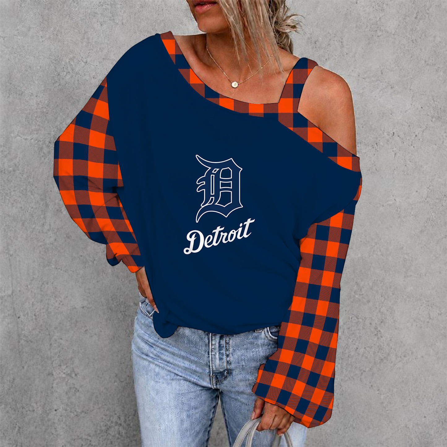 [FLASH SALE] NEW CUSTOMIZED MLB16 DTS DETROIT TIGERS DROP SHOULDER SWEATSHIRT