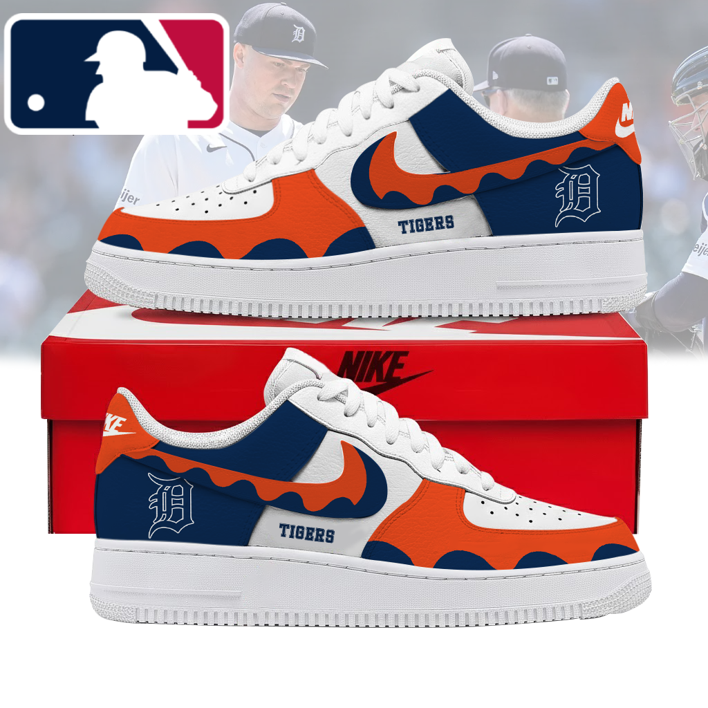 FINAL CLEARANCE - NEW CUSTOMIZED MLB16 DTS DETROIT TIGERS AF1 SHOES