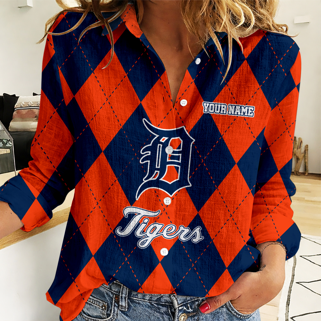 LIMITED EDITION - NEW CUSTOMIZED MLB16 DTS DETROIT TIGERS WOMEN CASUAL SHIRT FOR FAN