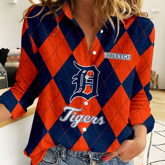 LIMITED EDITION - NEW CUSTOMIZED MLB16 DTS DETROIT TIGERS WOMEN CASUAL SHIRT FOR FAN