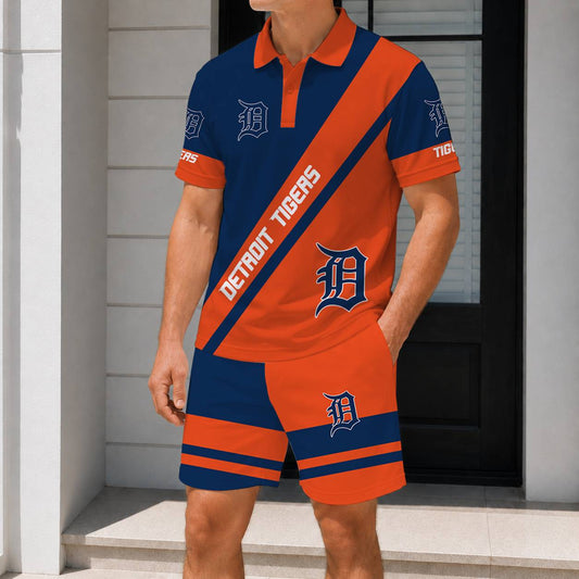 LIMITED EDITION - NEW CUSTOMIZED MLB16 DTS DETROIT TIGERS POLO & SHORT PANTS SET