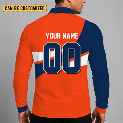 [FLASH SALE] NEW CUSTOMIZED MLB16 DTS DETROIT TIGERS MEN'S LONG SLEEVE POLO