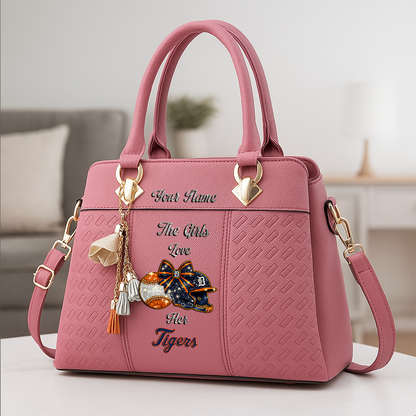 LIMITED EDITION - NEW CUSTOMIZED MLB16 DTS DETROIT TIGERS ZIP HANDBAG MULTICOLOR