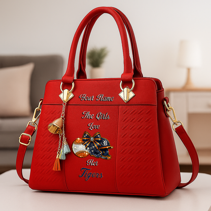 LIMITED EDITION - NEW CUSTOMIZED MLB16 DTS DETROIT TIGERS ZIP HANDBAG MULTICOLOR