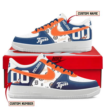 LIMITED EDITION - NEW CUSTOMIZED MLB16 DTS DETROIT TIGERS AF1 SHOES