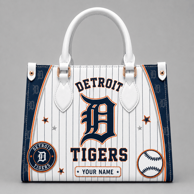 [FLASH SALE] NEW CUSTOMIZED MLB16 DTS DETROIT TIGERS LEATHER HANDBAG