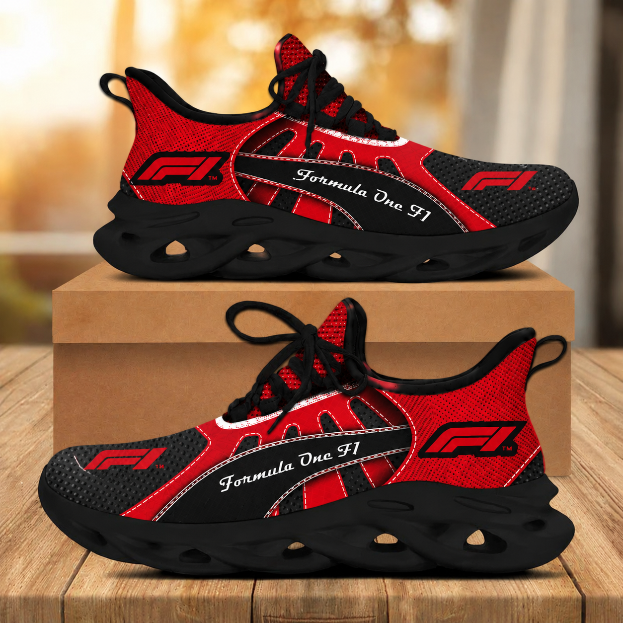 LIMITED RUN - NEW CUSTOMIZED F116 F1 FORMULA ONE PREMIUM CLUNKY SNEAKERS